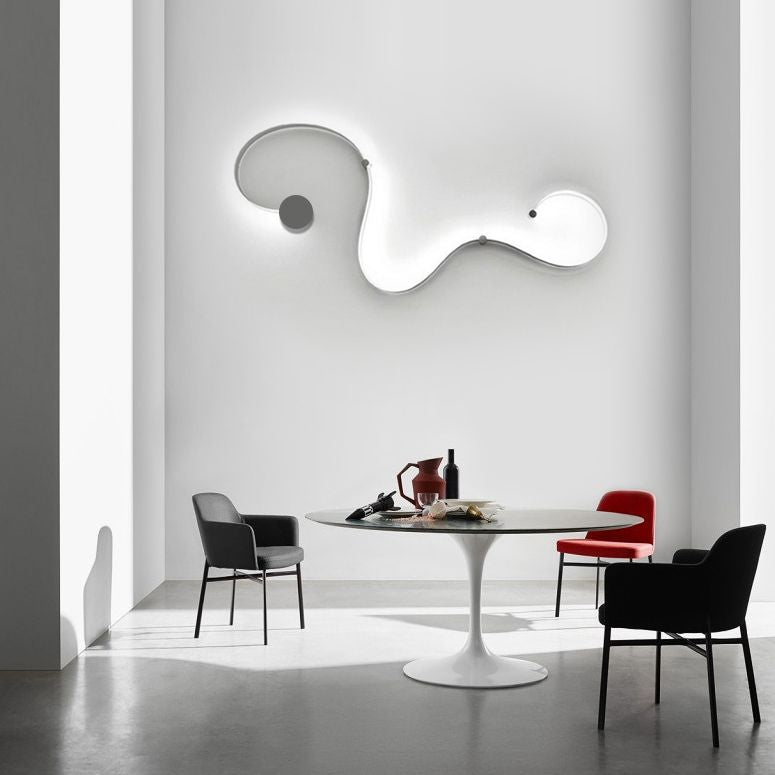 Curve Sconce Light Fixture Modern Minimalist Style Acrylic 1 Light Sconces