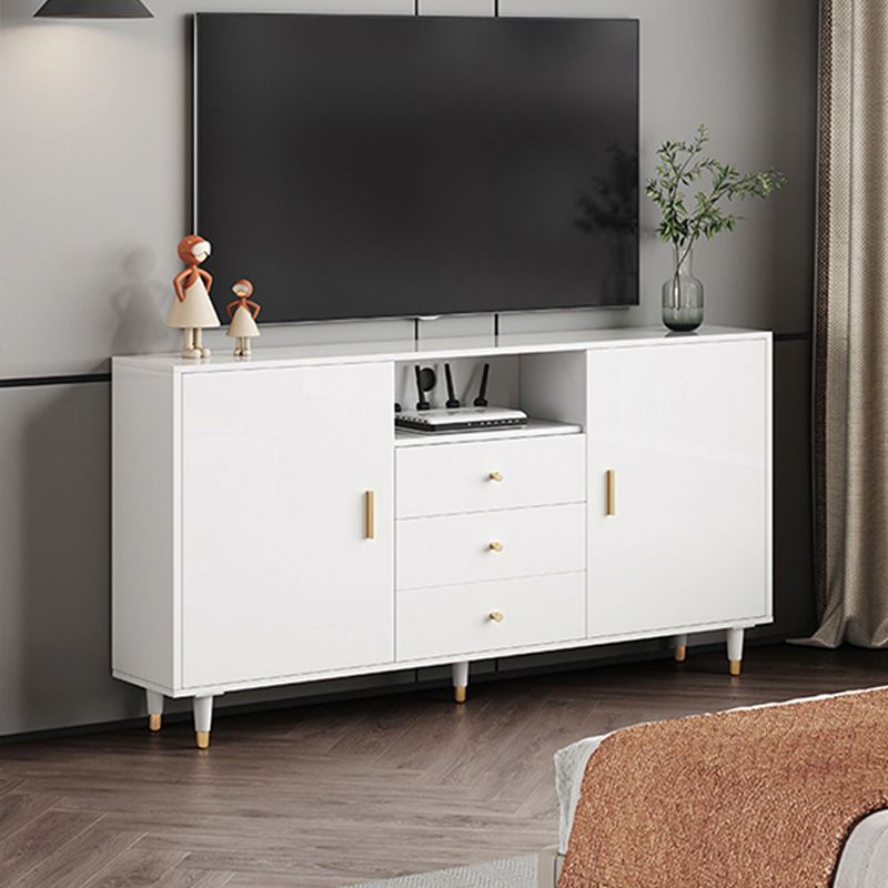 Wooden TV Cabinet Modern Minimalist Home Open TV Stand Console