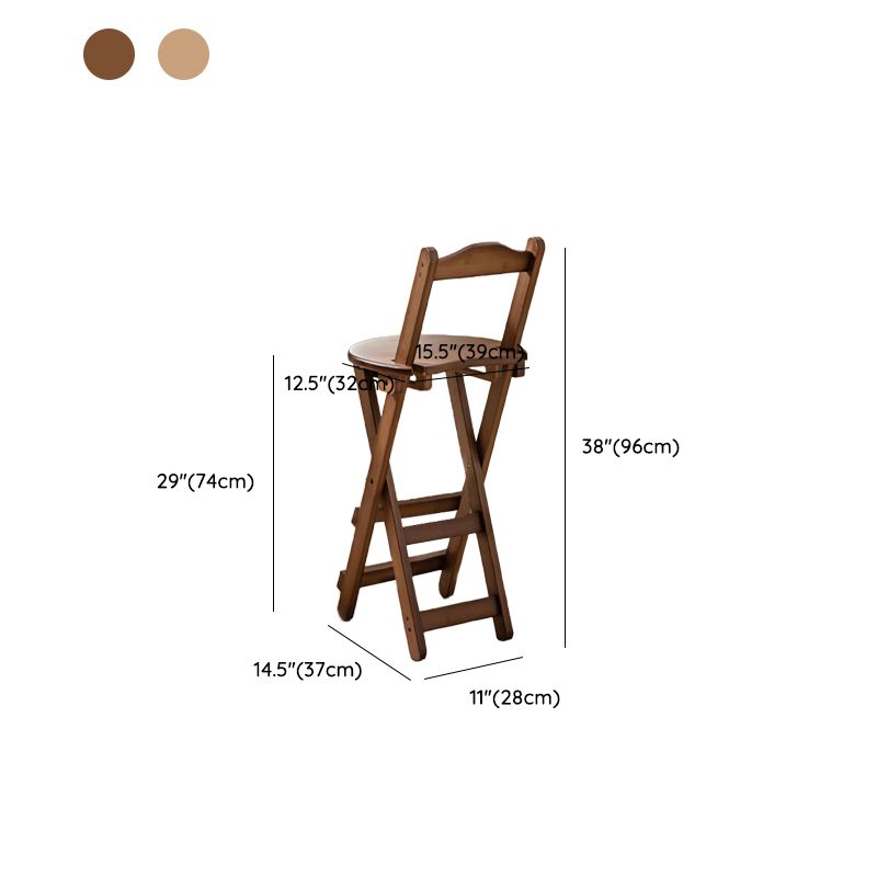 Contemporary Dining Stools Armless Folding Bar Stools with Footrest