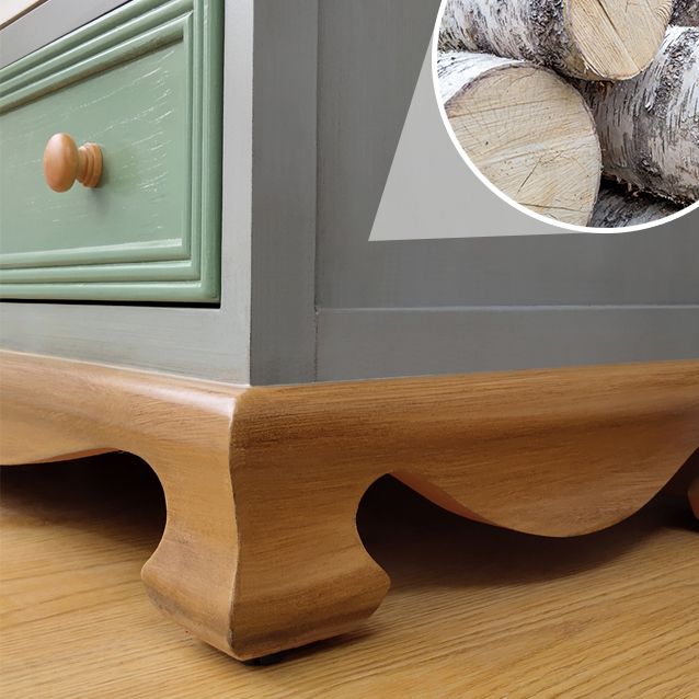 Coastal Storage Chest Dresser Solid Wood Dresser with Multi Drawers for Bedroom