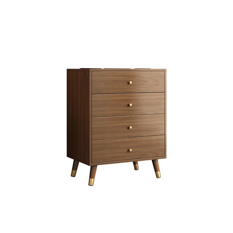 Mid-Century Brown Chest with Drawers and Straight Legs 23.62" Long