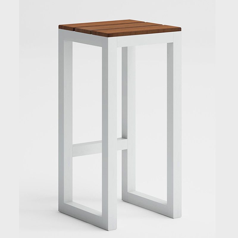 Brown Wood Top Bar Table Outdoor Trestle Base Bar Wine Table