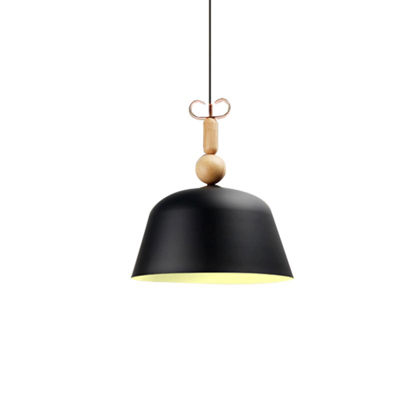 12 "/16" brede Noordse stijl Bell Pendant verlichting metalen enkel licht monochrome hangende lamp voor keukeneiland