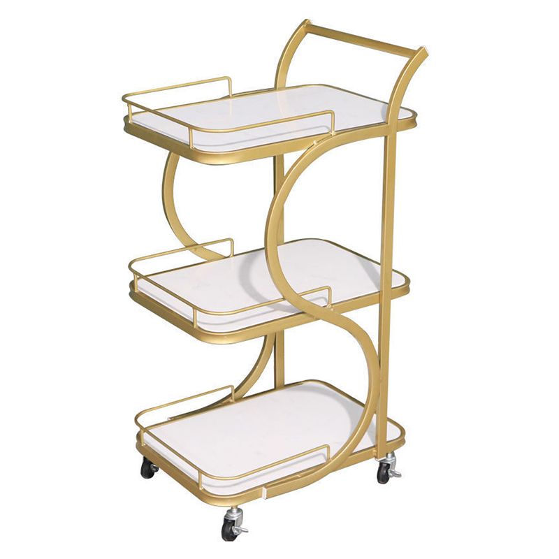 33.07" High Contemporary Prep Table Rolling Metal Prep Table for Kitchen