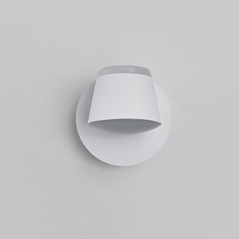 LED Modern Metal Wall Sconce Cone Shape Wall Light with Acrylic Shade for Bedroom