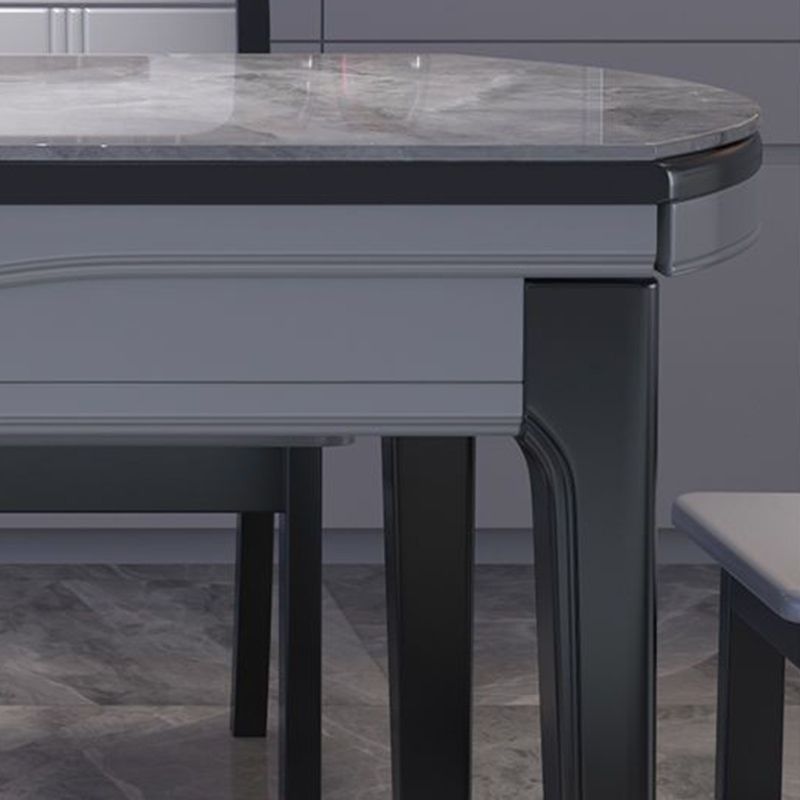 Modern 4 Legs Dining Table Extendable Dining Table for Kitchen