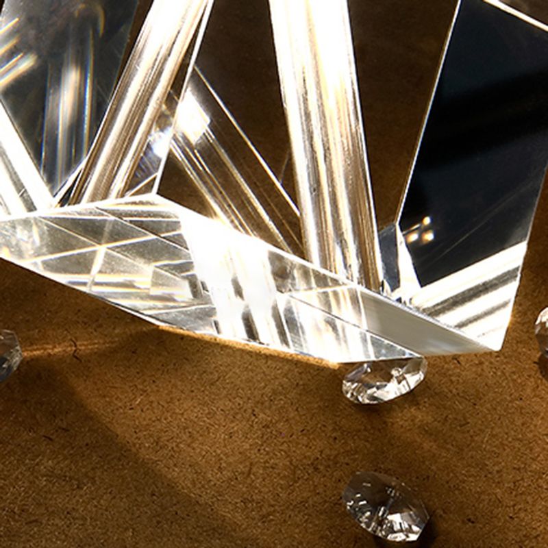 1 Light Wall Sconce Postmodern Style Crystal Wall Lighting for Living Room