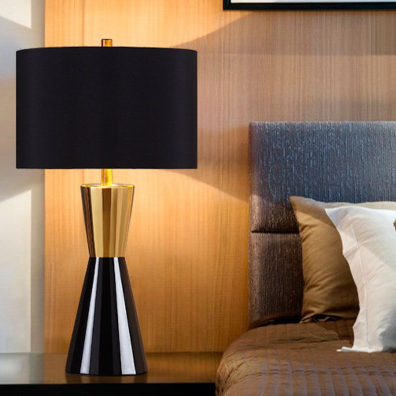 Black-gold Metal Single Head Postmodern Table Lamp for Bedroom Living Room Nightstand Lamps