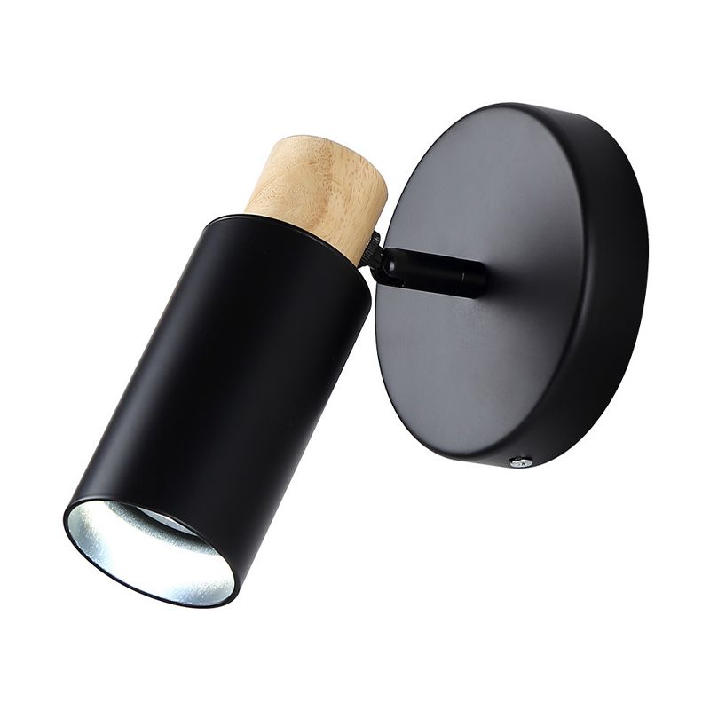 Half Cylinder Shape Sconce Light Fixture Metal Modern Style Wall Sconce Lighting