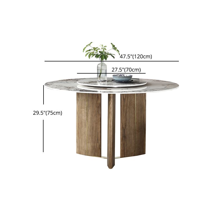 Modern 1/4/5/7 Pieces Dining Sintered Stone Dining Table Set with Wooden Legs for Kitchen