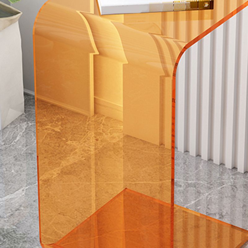 Modernistic C-Shape Sofa Side Accent Table Acrylic Bedroom Corner Table