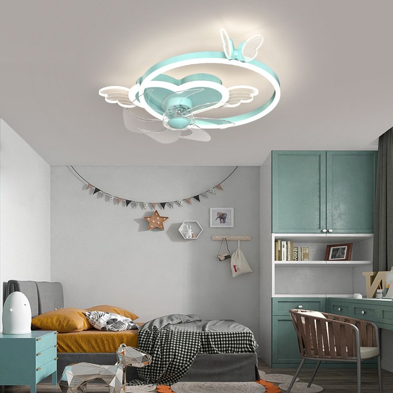 Télécommande coeur en forme de coeur en forme de la lampe à fans de lampe à la lampe à la lampe à la lampe à lampe à lampe à lampe à chasse à lame