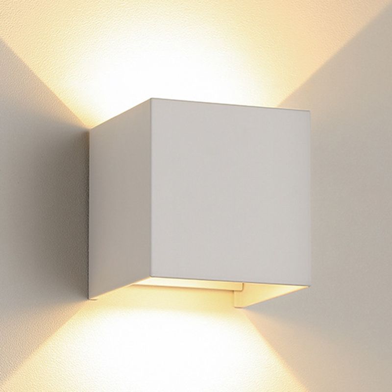 Modernism White/Black 2-Light Wall Mounted Sconce Shaded LED Wall Light