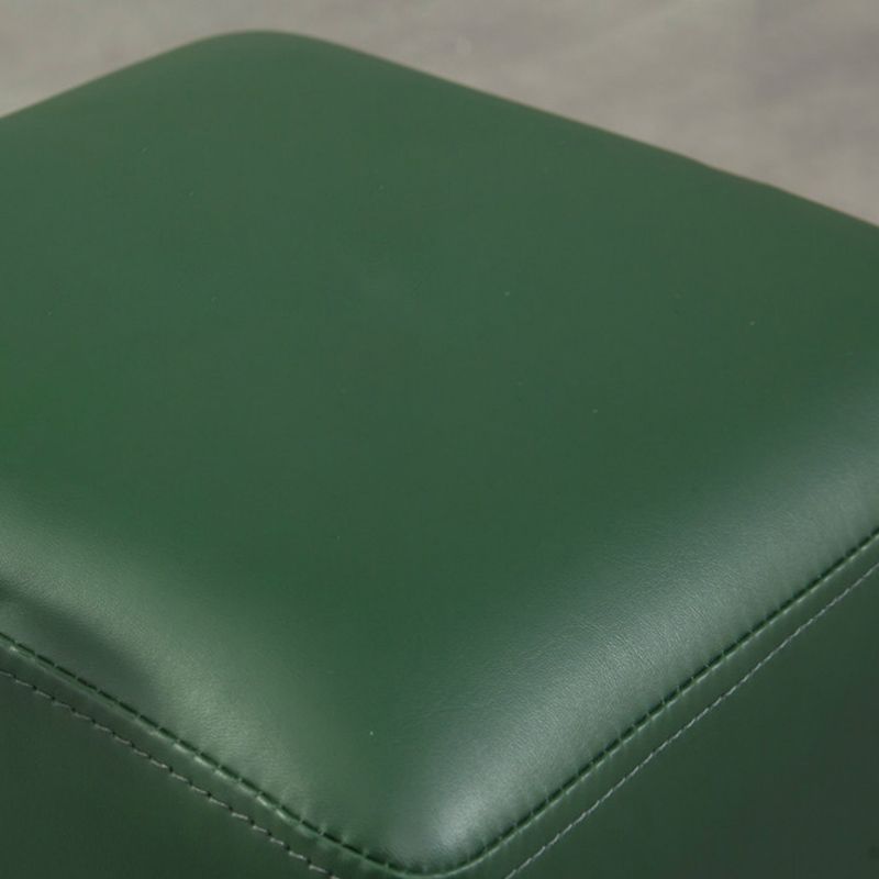 Orange Modern Standard Faux Leather Square Standard for Living Room