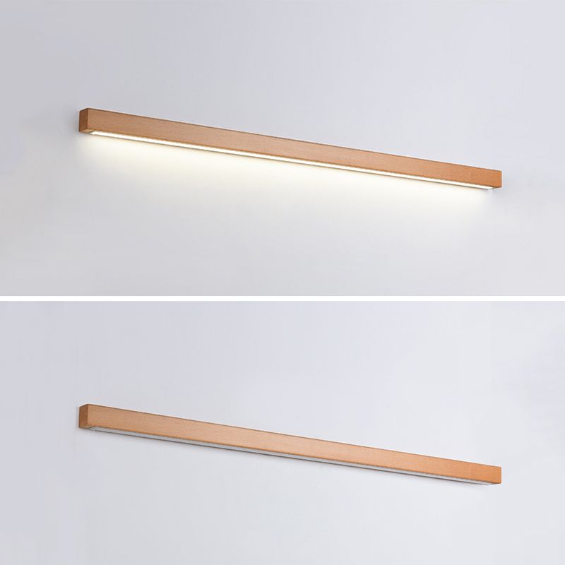 Houten lineaire wand gemonteerd verlichtingsarmatuur moderne minimalistische stijl wandlichtwagentjes voor slaapkamer