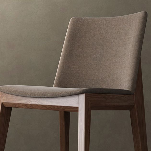 Silla lateral tapizada restaurante contemporáneo Silla de comedor con respaldo sólido