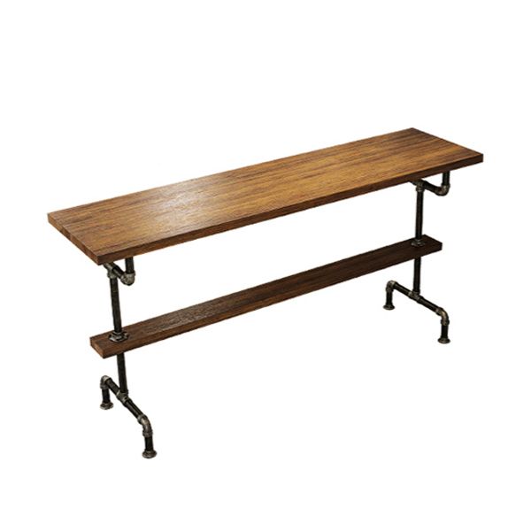 Industrial Rectangle Pub Table Set 1/2/4/7 Pieces Wooden Counter Table with Stools