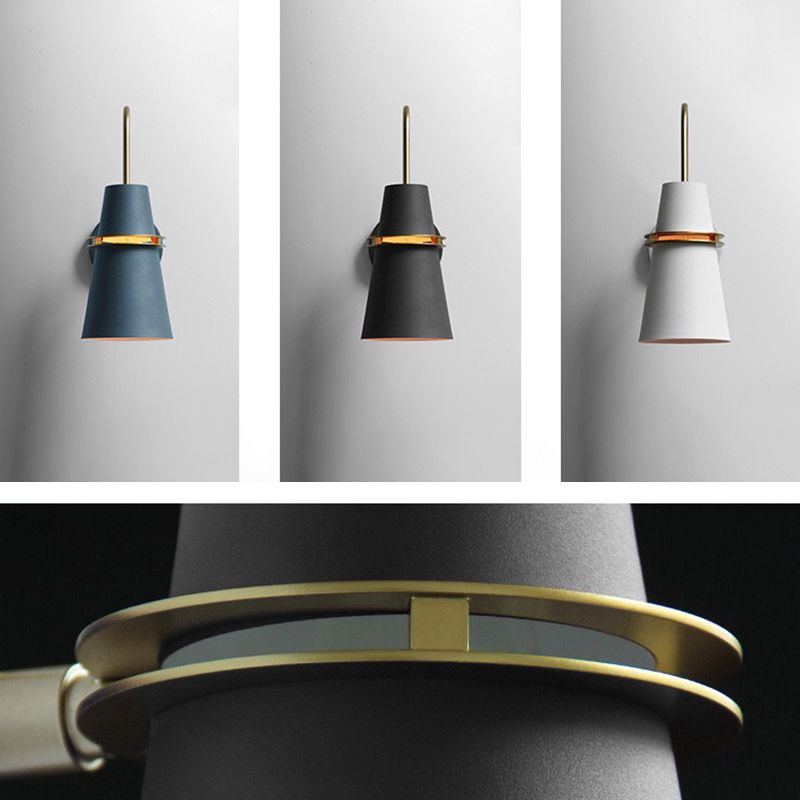 Nordic Style Iron Wall Mount Light Cylinder Shape Colorful Wall Lamp for Living Room