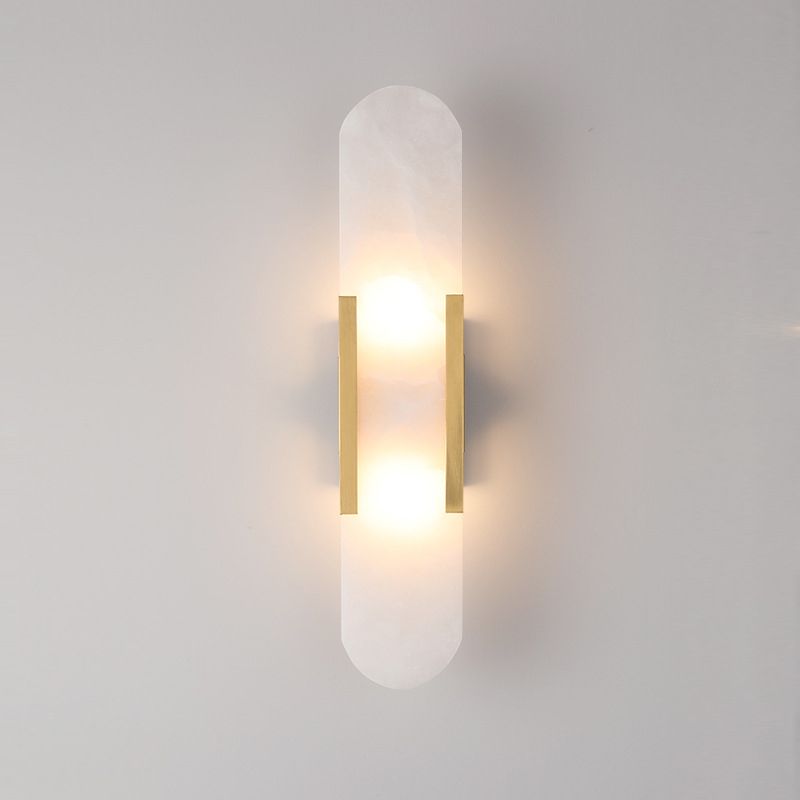 Simple Shape Wall Mounted Light 2 Lights Flush Mount Wall Sconce