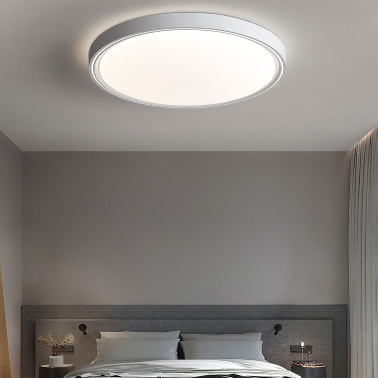 Plafoniera a LED circolare in acrilico in moderna semplicità apparecchio da soffitto in ferro battuto per camera da letto