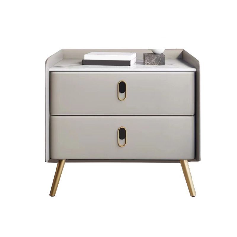 Modern Style Gold Metal Material Ark Foot Multicolor Choice Nightstand