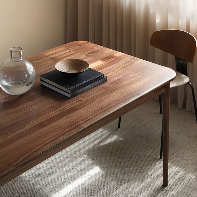 Industrial Rectangle Home Fixed Table Solid Wood Dining Room Desk