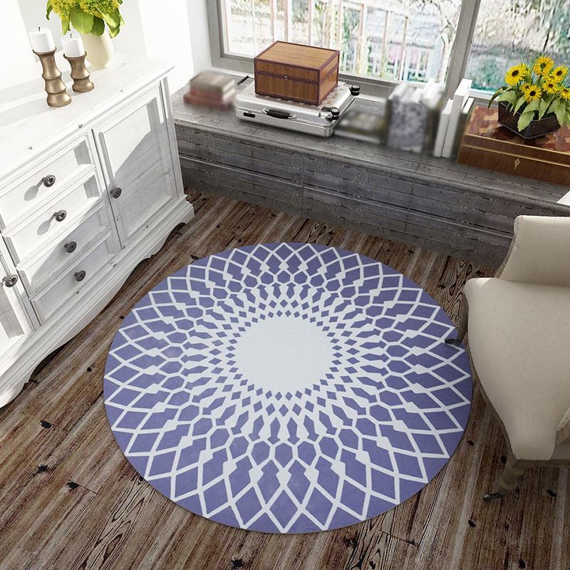 Dark Graphic Rug Polyester Modern Rug Non-Slip Backing Rug for Home Decor