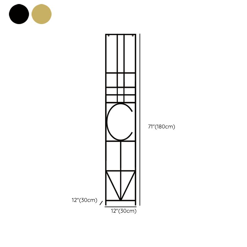 Glam Open Back Bookcase Standard Metal Bookshelf with Shelves