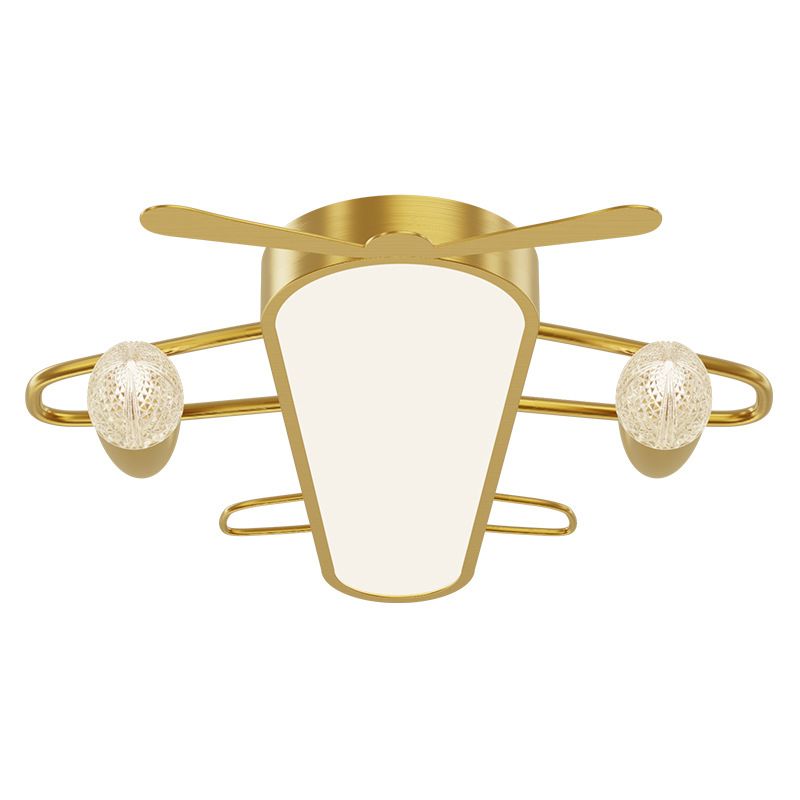 Moderno Techo De La Aeronave Minimalista Del Techo De La Luz De Montaje Del Metal De Oro De La Luz De Montaje Del