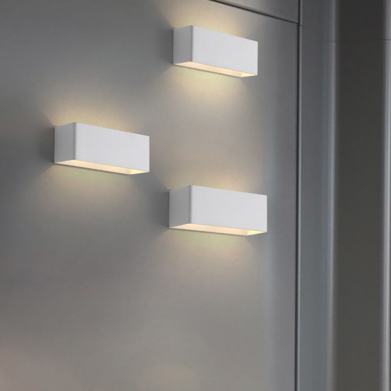 Mata rectangular de pared simple macarons estilo metal 1 apliques de luz