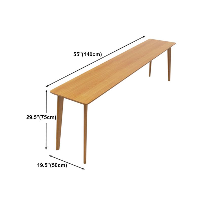 Modern Style Office Desk Curved Solid Wood Parsons Desk for Home