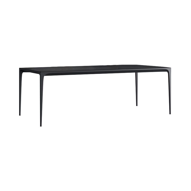 Rectangle Dining Site Table Stone Contemporary Dining Table with 4-foot