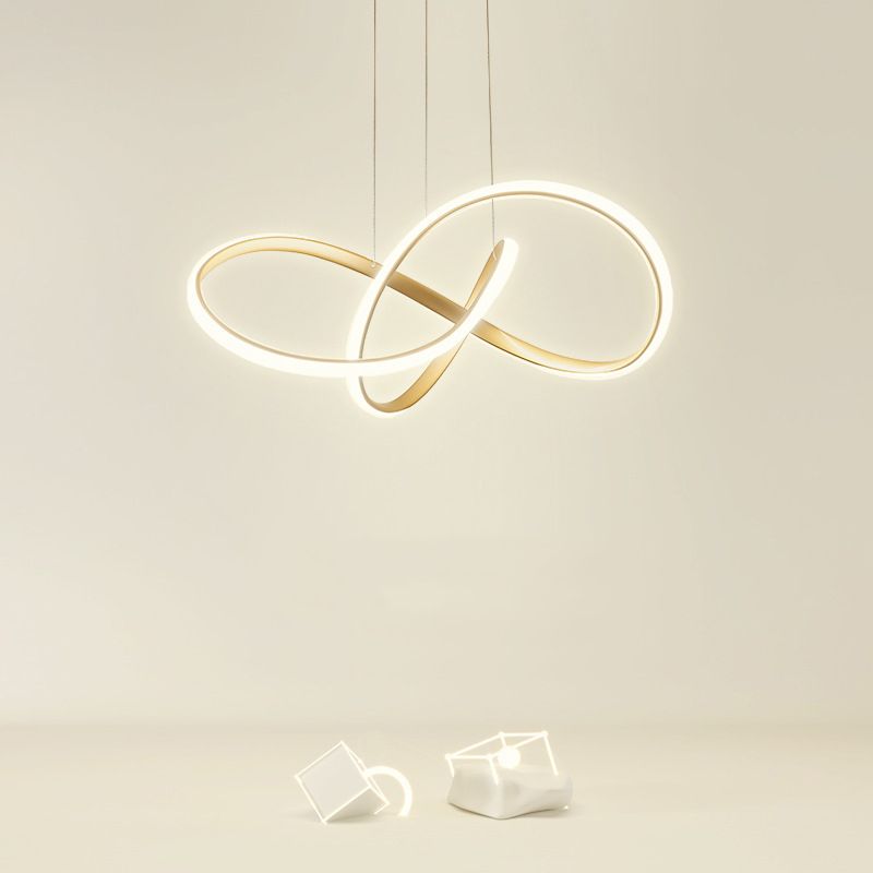 Gold Metal Hanging Pendant Lights Contemporary Hanging Lamps for Dining Room