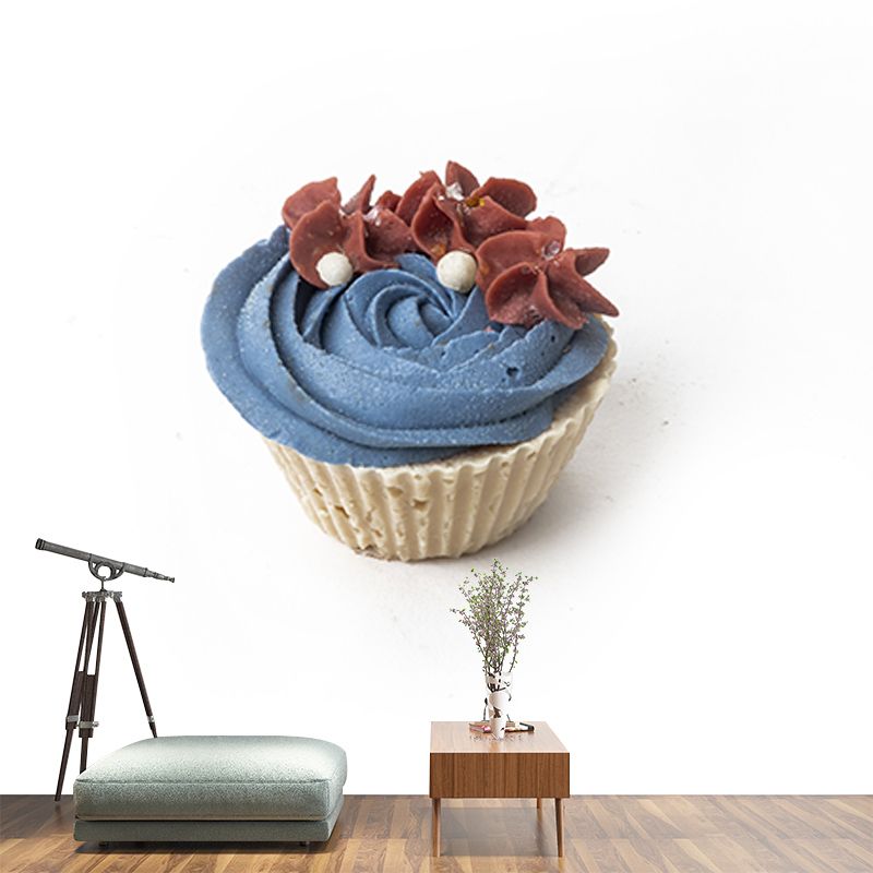 Minimalism Style Mini Cake Wall Mural Wallpaper for Dessert Shop, Custom Size Available