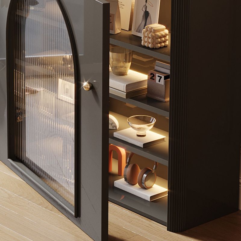 Glam Style Dining Buffet Stone Sideboard Table with Cabinet for Kitchen