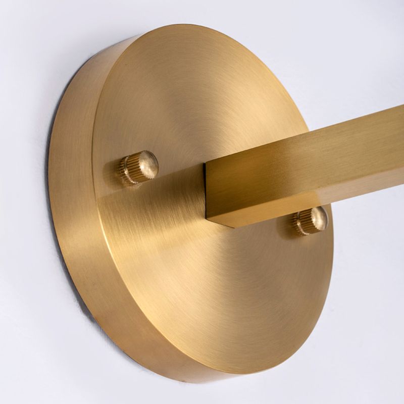 Modern Luxury Wall Sconce Copper Geometric Hanging Wall Lamp with Glass Shade