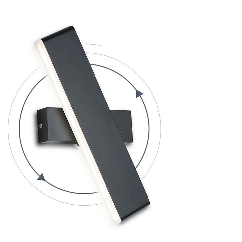 Nordic Style Aluminum Wall Light Rotatable Rectangle LED Wall Lamp for Living Room