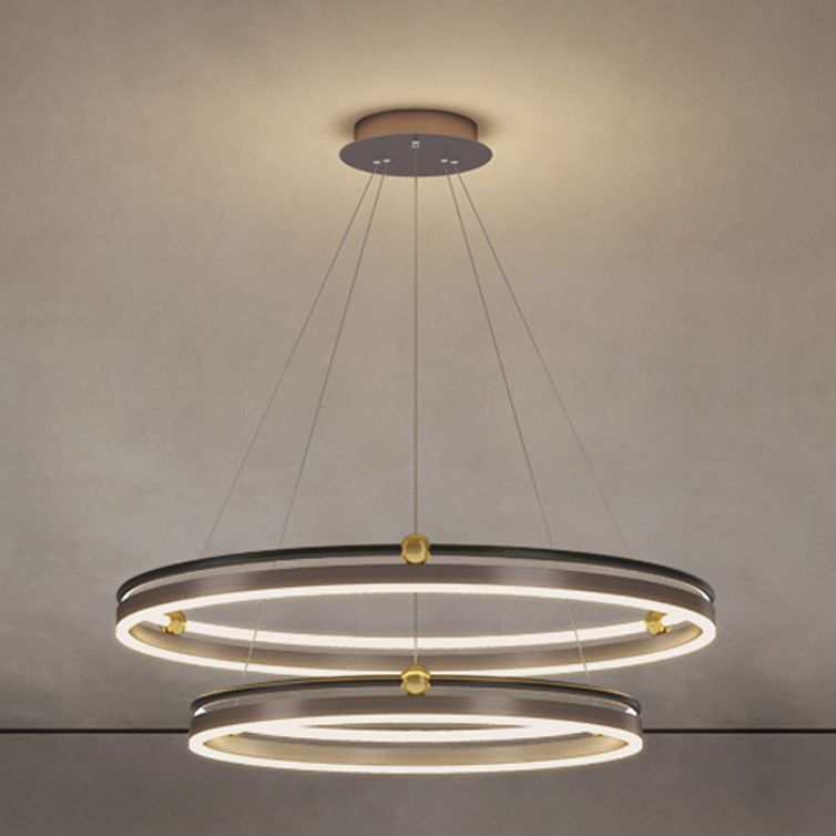 Modern Aluminum Chandelier Multi-Layer LED Chandelier Pendant Lamps for Living Room