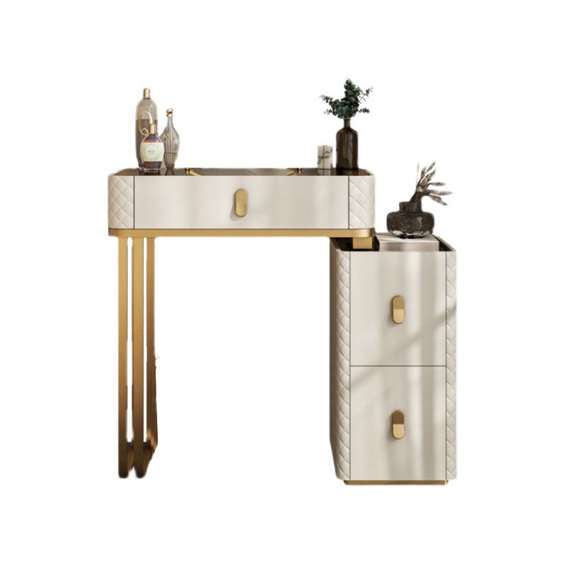 Glam Mirrored Vanity Desk Bedroom Vanity Dressing Table with Drawer