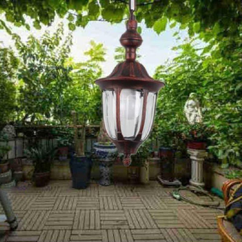 Bell Shaped Semi Flush Light Traditional Glass 1 Bulb Balcony Ceiling Flush Light