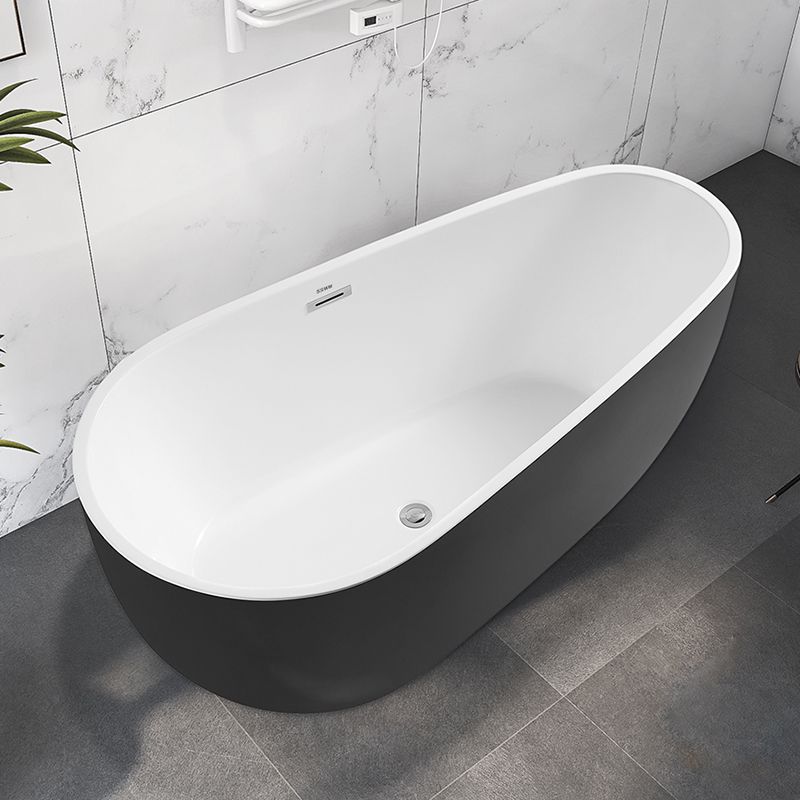 Modern Freestanding Bath Tub Acrylic Free Form Bathtub with Overflow Trim