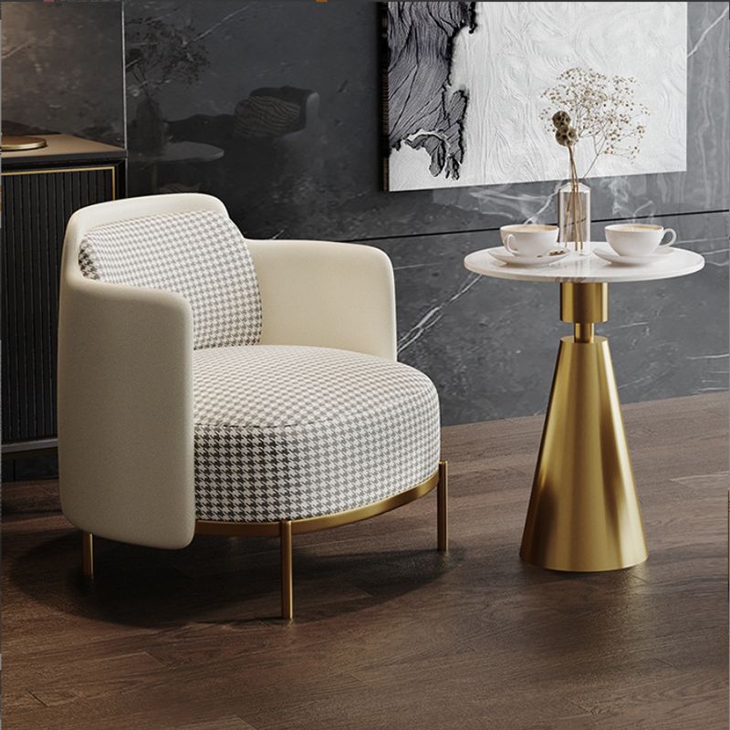 Glam Metal Side End Table Pedestal Round Living Room Sofa Side Accent Table