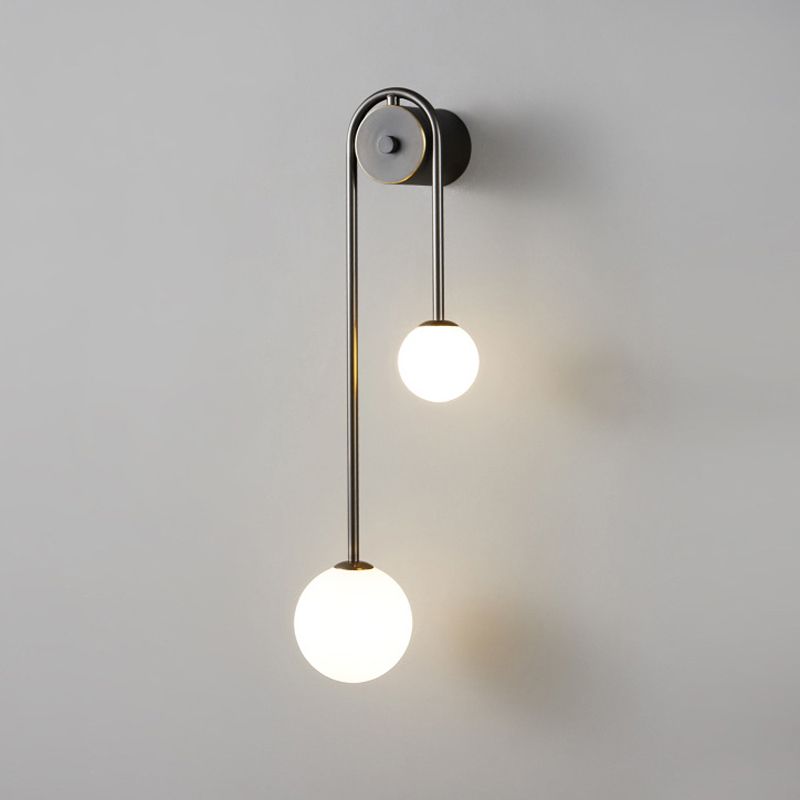 Industrial Wall Light Glass Ball Shade Wall Light Sconce for Living Room