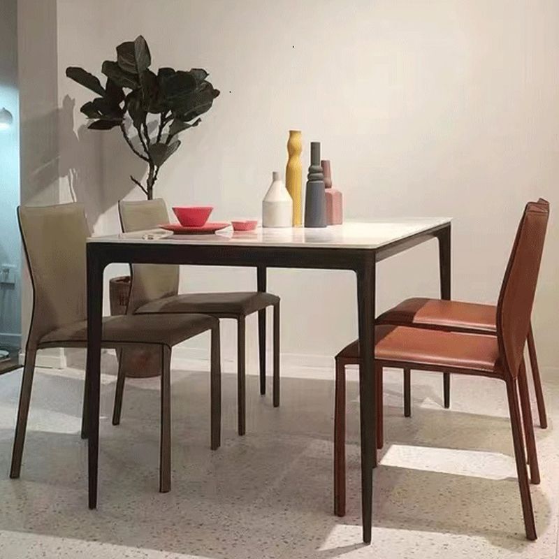 Home Dining Room Side Chair Faux Leather Armless Dining Chairs