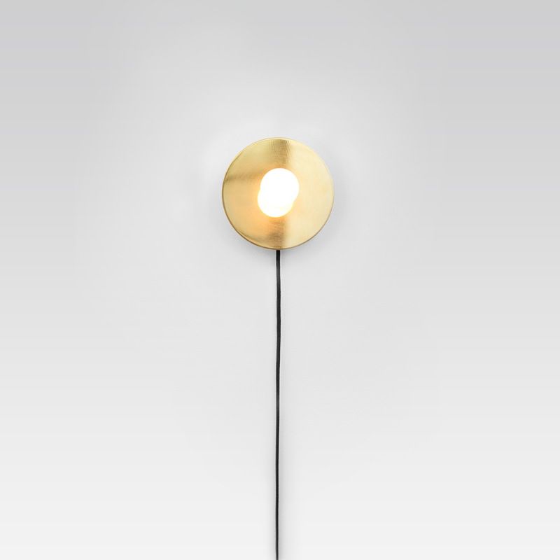 Accesorios de iluminación de pared de metal estilo moderno 1 lámpara de luz de pared ligera en oro