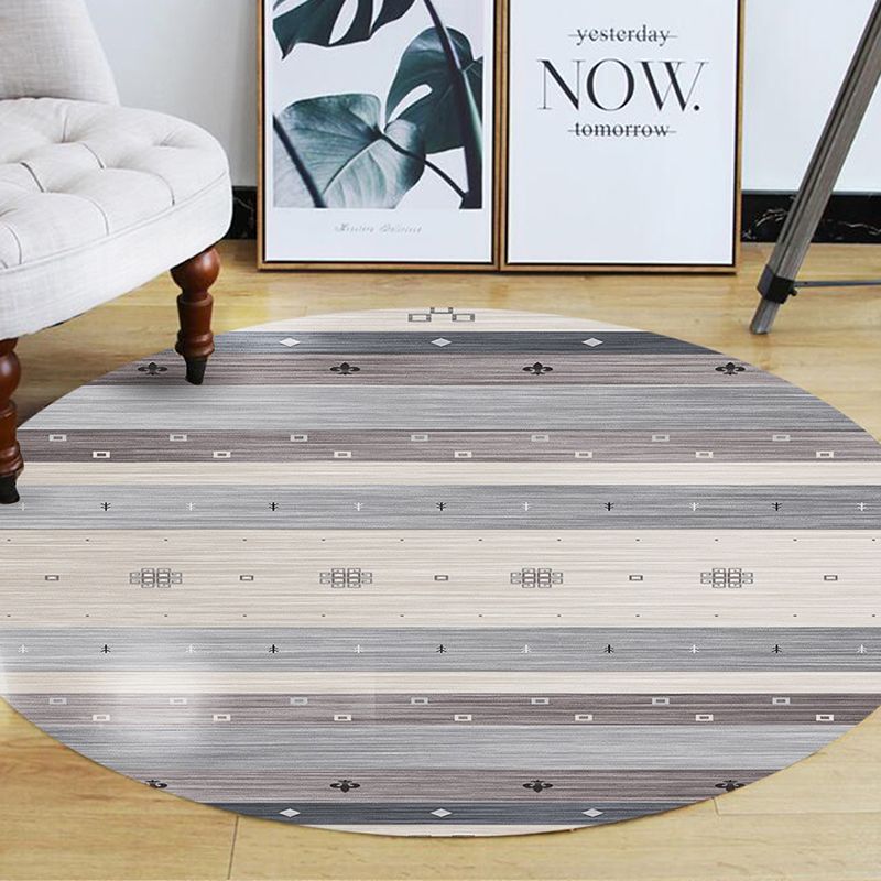 Stylish Modern Carpet Polyester Geometric Pattern Area Rug Non-Slip Backing Rug for Home Decor