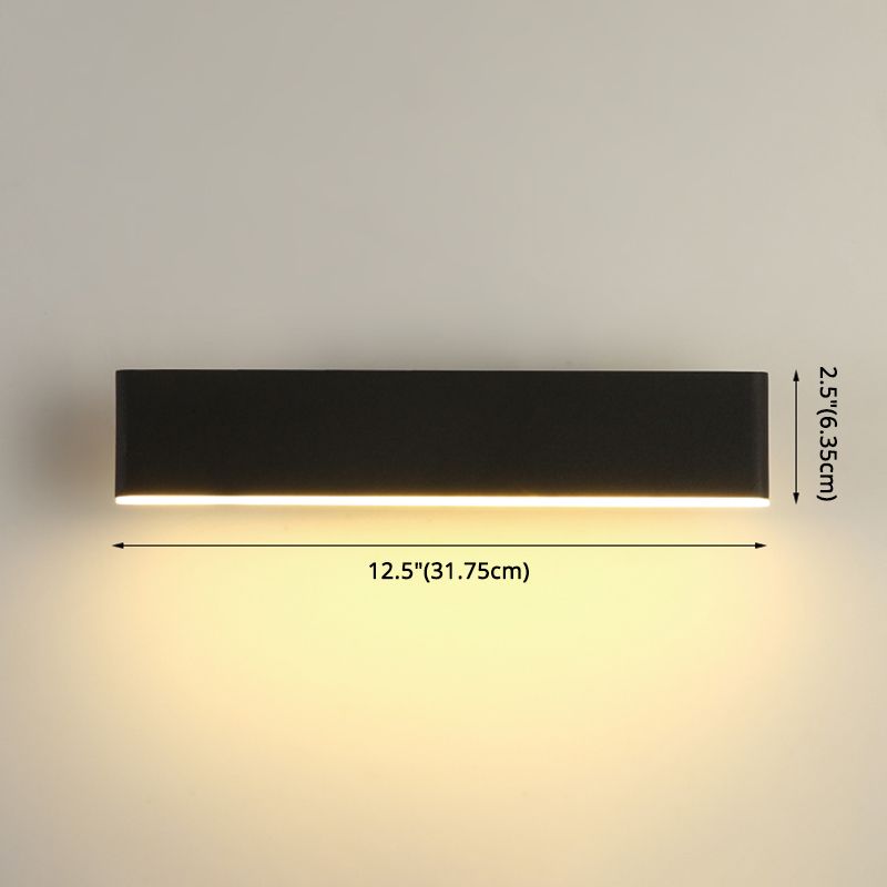 Luz de pared rotatable de hierro forjado de pared LED rectangular moderno moderno con sombra acrílica