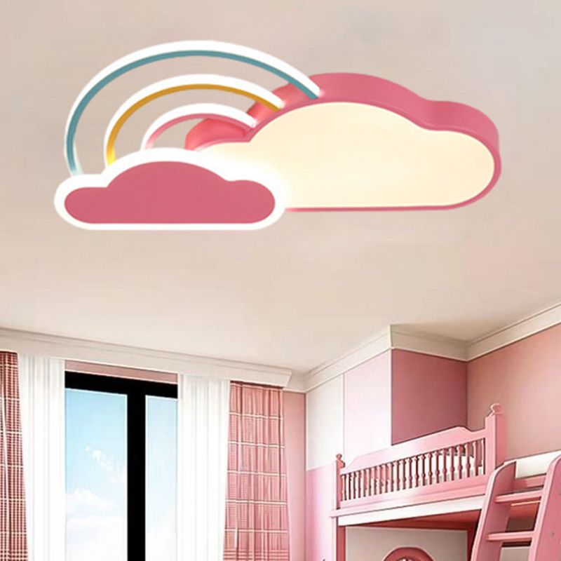 Luminaires encastrés arc-en-ciel, plafonnier contemporain en acrylique pour chambre à coucher