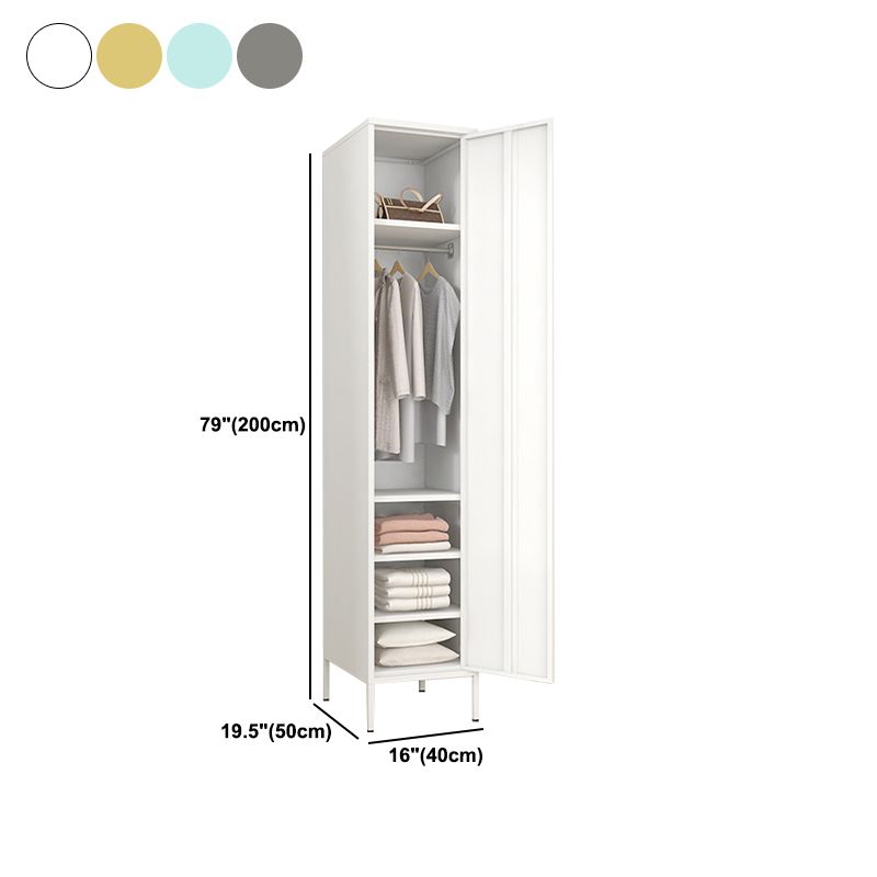 Contemporary Style Wardrobe Metal Wardrobe Closet with Shelves