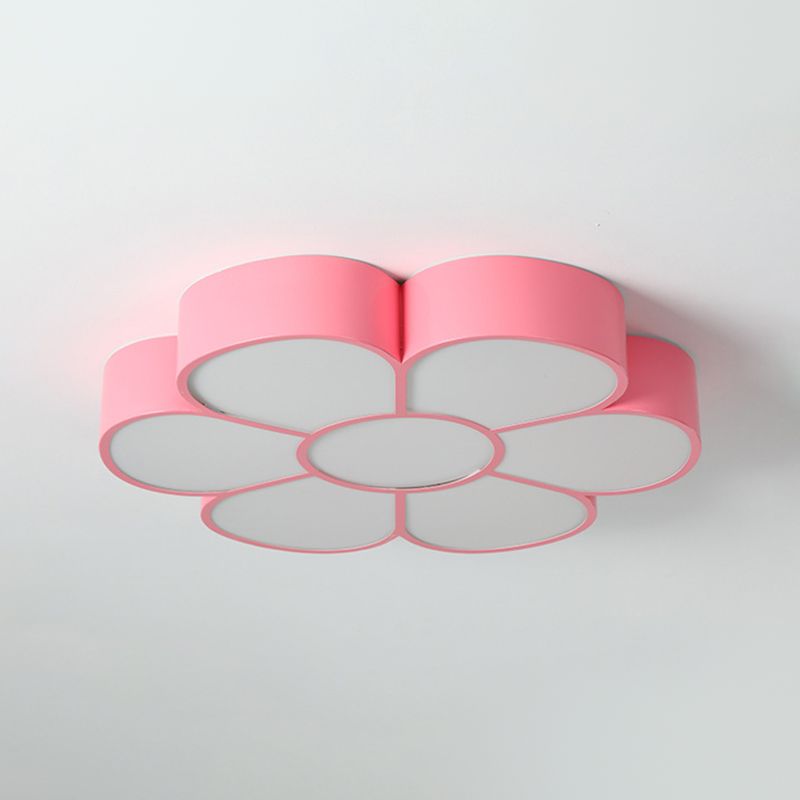 Modern Flower Flush Light Metal 1 Light Flush Mount Ceiling Fixture for Children's Room